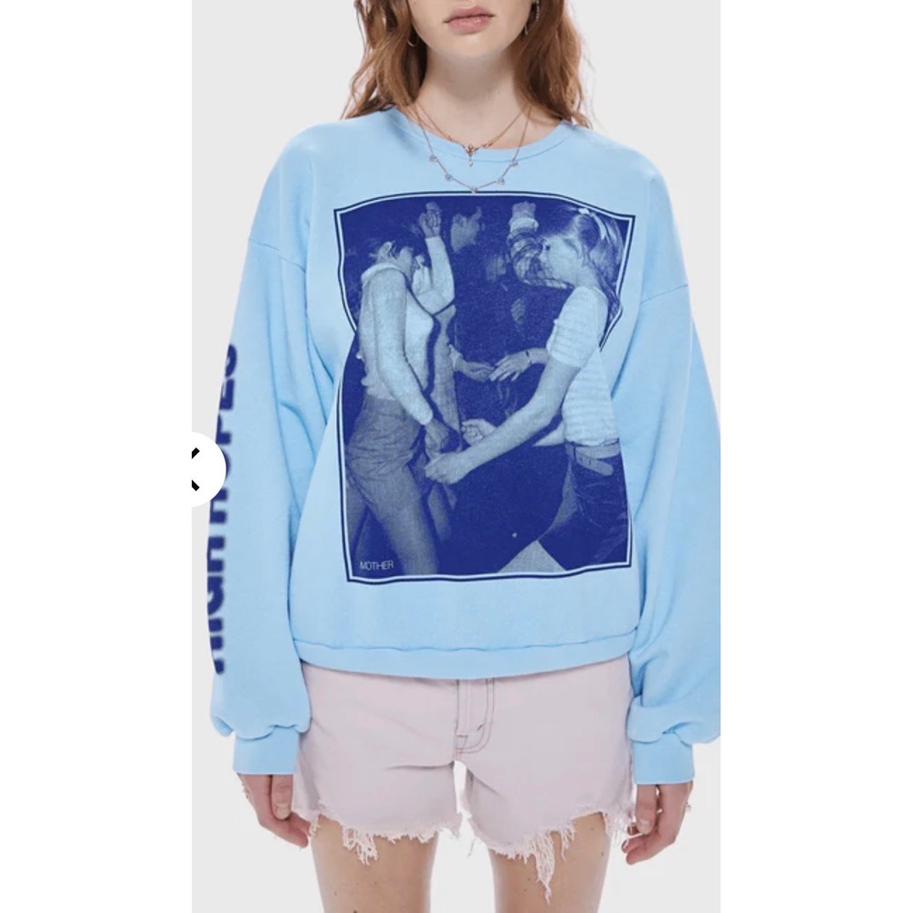 Mother Denim The Drop Square Sweatshirt‎ in High Hopes Size Large